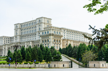 Fototapeta na wymiar The Palace of the Parliament, Bucharest, Romania