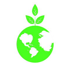 Safe earth and green icon set