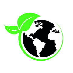 Safe earth and green icon set