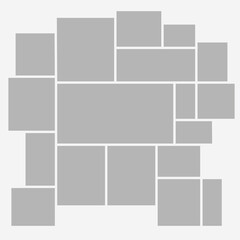 Collage photo frames templates. Vector illustration EPS10.