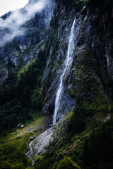 Fototapeta na wymiar A beautiful waterfall in Austria.