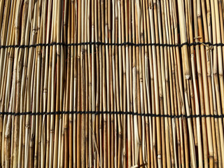 Close up of bamboo mat