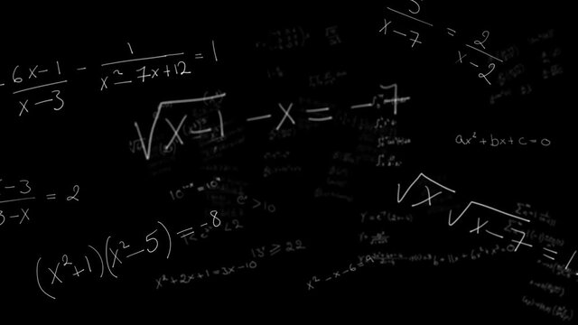 Animation pack of three Math Equations with multiple mathematical equations