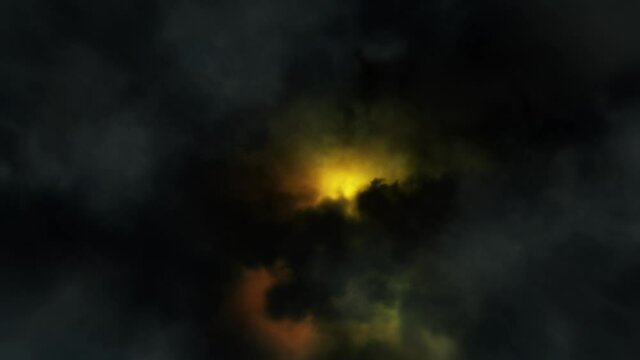 Flying inside a Lightning Storm Seamless Loop