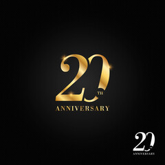 20 years anniversary logo, icon and symbol vector illustration