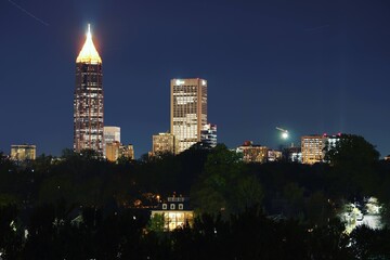 Fototapeta premium Atlanta downtown at night 
