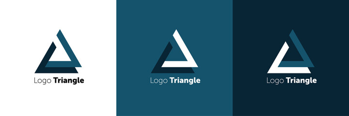 Design triangle logo element. Infinite cross ribbon vector design icon template.