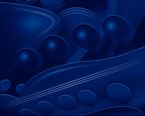 abstract gradient background tinted in classic blue 3D illustration