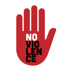 stop no violence illustration.