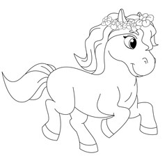 Fairytale Pony Coloring Book Page