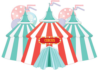 Vintage Circus isolated on white background