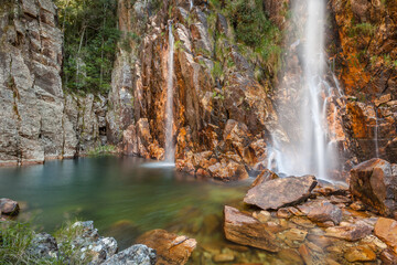 Fototapeta na wymiar Parida Waterfall (Cachoeira da Parida) - Serra da Canastra National Park - Brazil