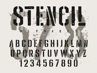 Stencil font 008