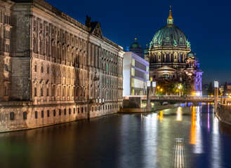 Berlin Dome at night. Berlin Cathedral at night