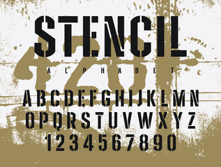 Stencil font 009