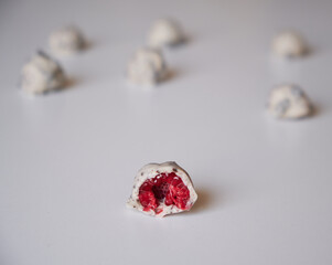 raspberries dipped or covered in chocolate