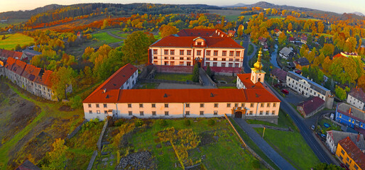 Fototapeta Zakupy Castle (German Schloss Reichstadt) is a 16th century Renaissance castle in Zakupy 8 km east of town Ceská Lipa, Czech republic obraz