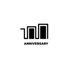 100 years anniversary logotype vector. White background