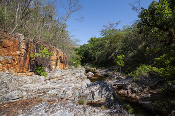 Fototapeta na wymiar Way to the Tamandua Waterfall - Minas Gerais - Brazil
