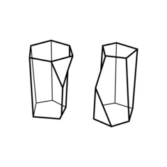 New geometric shape vector illustration. White background