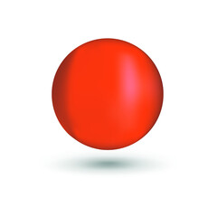Blank of red round sphere or 3d ball. Vector. White background