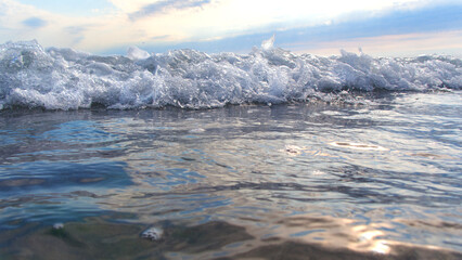 Sea water textures with sunlight and ambient glow 
