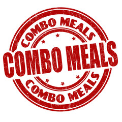 Combo meals sign or stamp