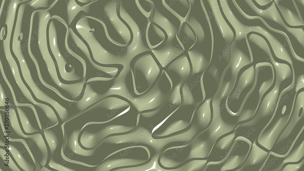 Poster simple light turtle green monochromic 3d abstract background image made of plain crackle patterns wi