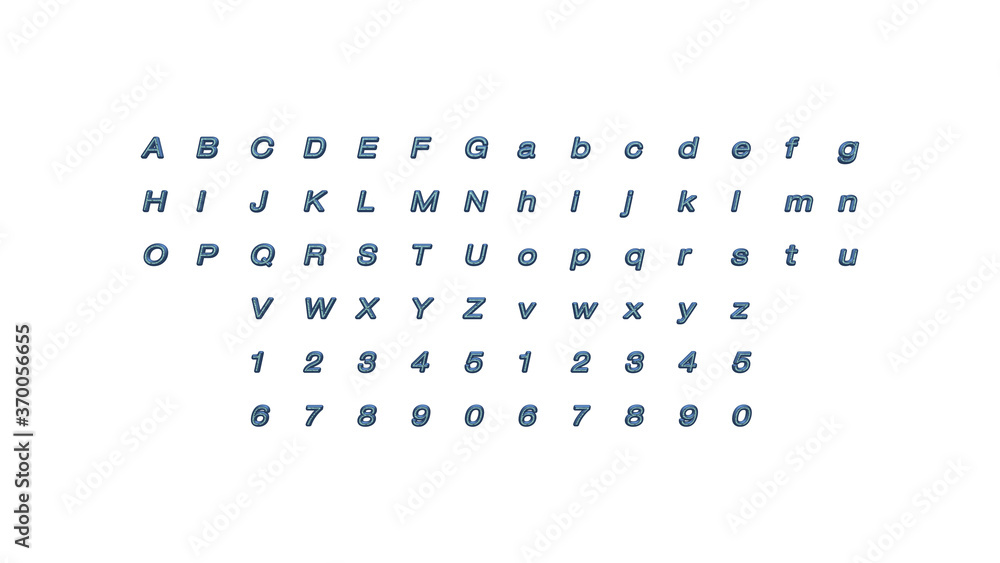Poster written by individual letters on the wall by 3d rendering using a white background and casting shado