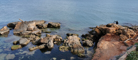Wonderful landscape with views of the Mediterranean Sea and the rocky coast of Spain