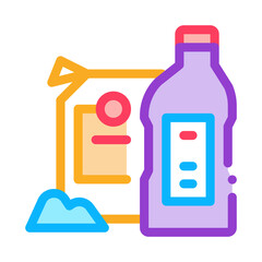 drain cleaning agent icon vector. drain cleaning agent sign. color symbol illustration