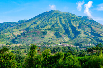 Jawa, Insel, Indonesia,,borubodur, Temple, r, vulcano. sawa, rise