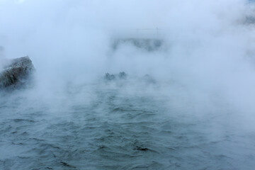 Jawa, Insel, Indonesia,,borubodur, Temple, r, vulcano. sawa, rise