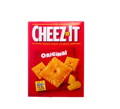 A box of Original Cheez-It Crackers Isolated on white