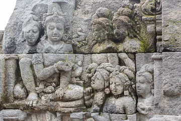 Fototapeten Jawa, Insel, Indonesia,,borubodur, Temple, r, vulcano. sawa, rise © John Hofboer