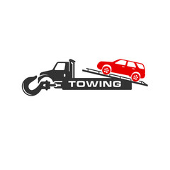 Car Transport Crane Service Logo © idealis