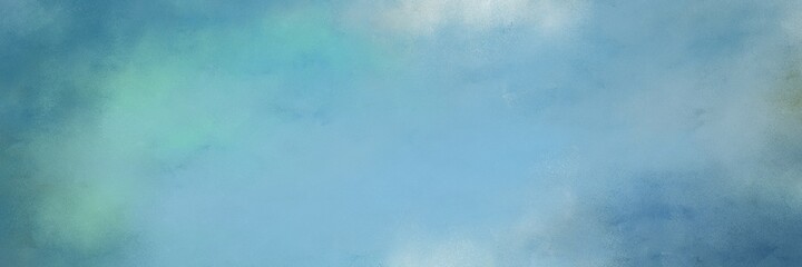 beautiful medium aqua marine, teal blue and blue chill colored vintage abstract painted background with space for text or image. can be used as horizontal background texture