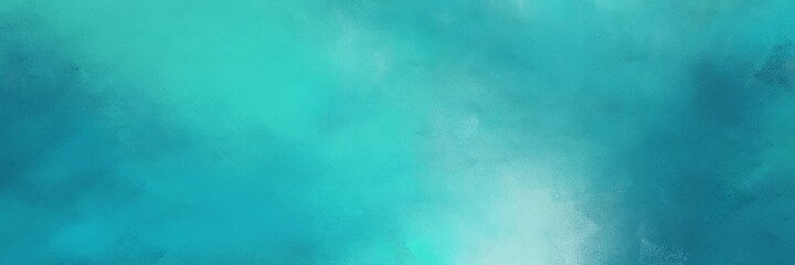 stunning abstract painting background texture with light sea green, sky blue and teal colors and space for text or image. can be used as horizontal header or banner orientation