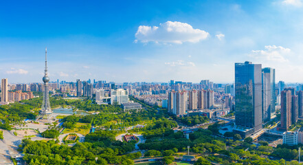 Obraz premium Aerial photos of Wenhua Park, Foshan City, Guangdong Province, China