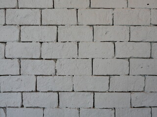 Obraz premium white brick wall texture for background.