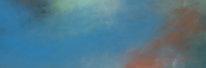 beautiful vintage abstract painted background with blue chill, dim gray and gray gray colors and space for text or image. can be used as horizontal background texture