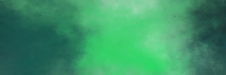 beautiful vintage abstract painted background with sea green, dark slate gray and medium sea green colors and space for text or image. can be used as horizontal background texture