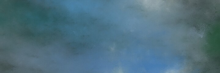 awesome teal blue and dark slate gray colored vintage abstract painted background with space for text or image. can be used as horizontal header or banner orientation