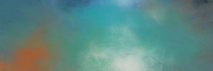 Fototapeta premium decorative vintage abstract painted background with blue chill, ash gray and medium aqua marine colors and space for text or image. can be used as horizontal background texture