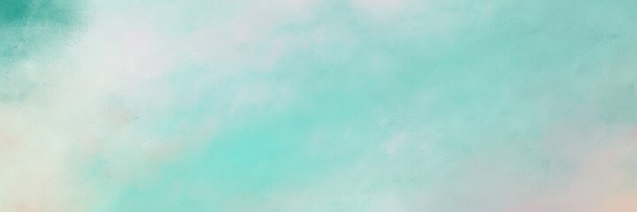 awesome abstract painting background texture with pastel blue, light gray and medium aqua marine colors and space for text or image. can be used as horizontal header or banner orientation