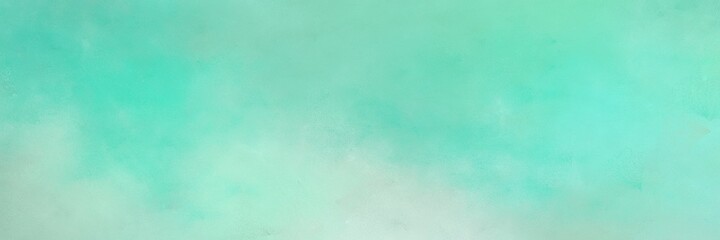 decorative vintage abstract painted background with aqua marine and powder blue colors and space for text or image. can be used as header or banner