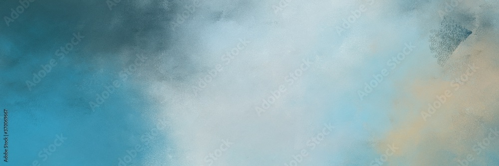 Poster beautiful abstract painting background texture with pastel blue, teal blue and cadet blue colors and