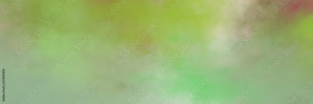 Poster beautiful abstract painting background texture with dark sea green and yellow green colors and space