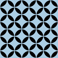 Interconnecting circle pattern seamless repeat background