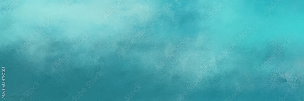 Aufkleber amazing abstract painting background texture with cadet blue, sky blue and teal blue colors and space for text or image. can be used as horizontal background texture